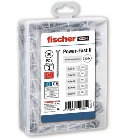 Pack 220 tornillos surtidos fpfii misterbox 558779 fischer (1/5)