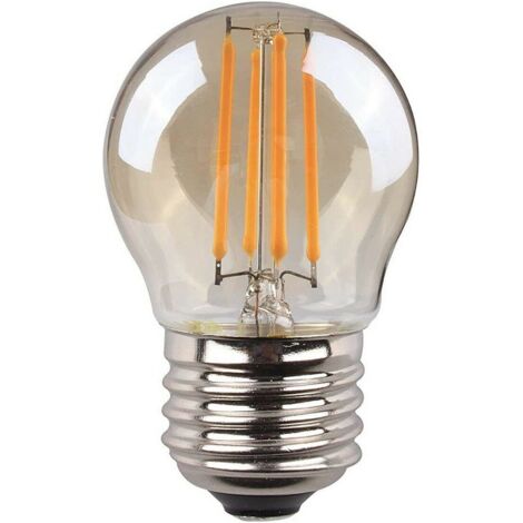 BOMBILLA ESFERICA CON FILAMENTO DE LED CRISTAL VINTAGE E27 4,5W 350lm 2000K LUZ CALIDA Ø4,5x7,8cm EDM (1/4)