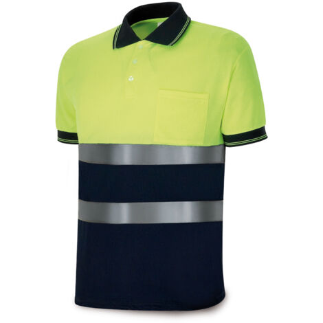Polo alta visibilidad bicolor manga corta. tejido poliester 160g. transpirable talla l 1288pavxmcyfa/l marca (1/2)