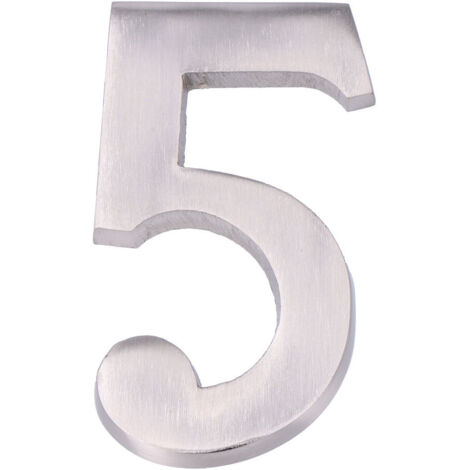 NUMERO 5 NIQUEL MATE 10cm FIJACION INVISIBLE EDM