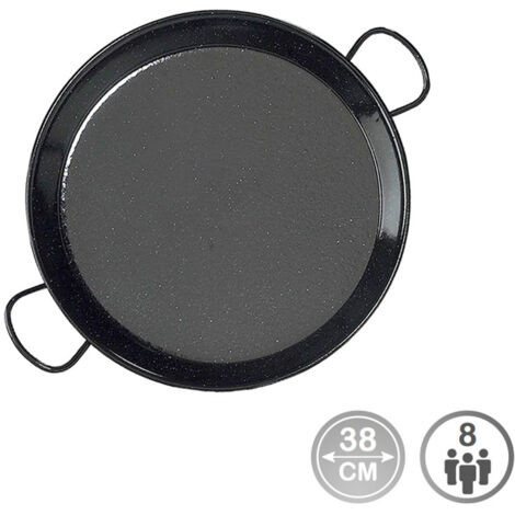 Paellera esmaltada para inducción y vitrocerámica 38cm – Para 8 personas – Alta resistencia al calor – Compatible con inducción y vitrocerámica – Vaello (1/3)
