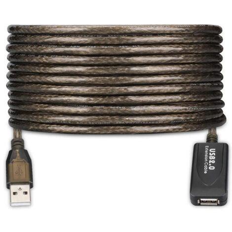 CABLE ALARGADOR EWENT  USB 2.0 USB-A AMPLIFICACION SEAL 5m NEGRO (1/2)