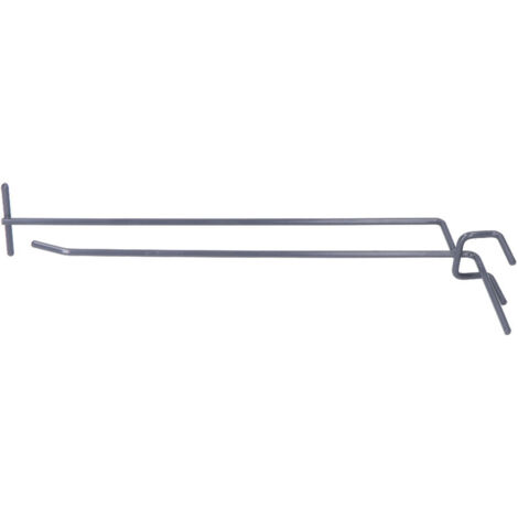 Gancho simple de horquilla, con etiquetero, para panel rejilla, ø3 x 250 mm (1/2)