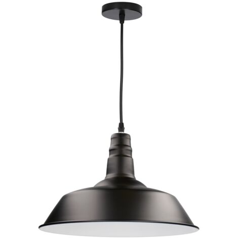 Lámpara de techo colgante Kayes E27 Ø360mm Negro