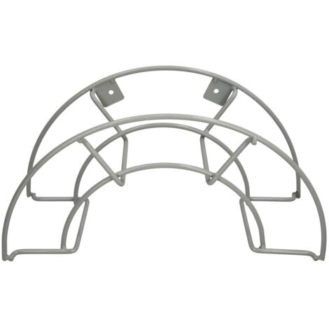 Soporte Manguera Pared Metalica 1/2 Luna Color Gris (1/4)