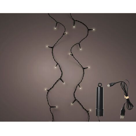 Guirnalda led exterior 8 funciones con bateria 7,4 m luz cálida (1/3)