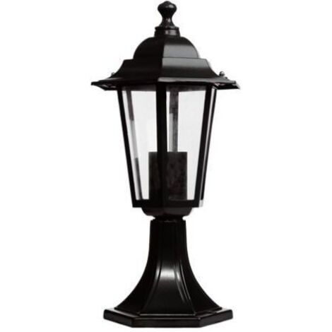Farol de jardin de aluminio - Sobremuro de 6 lados Negro