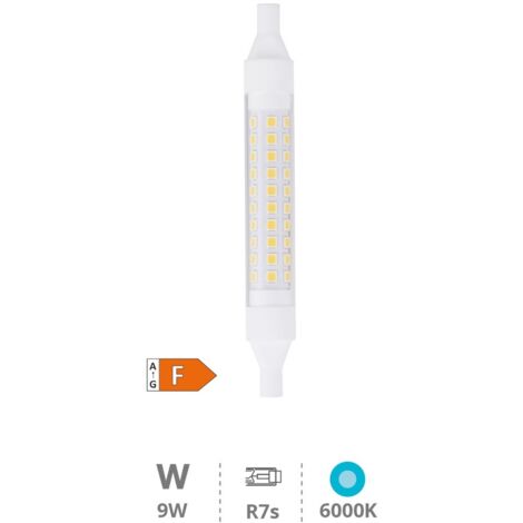 Lámpara lineal LED 118mm R7s 9W 6000K