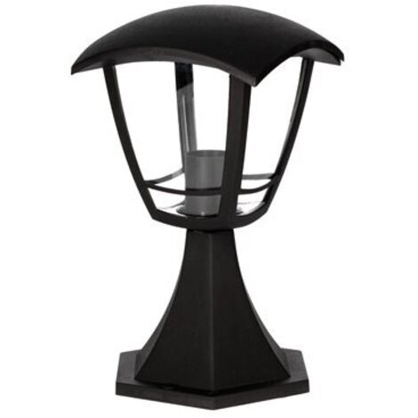 Farol de jardín sobremuro Serie Barli E27 Negro