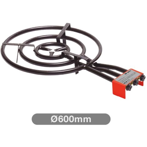 Quemador de gas triple Ø600mm para paelleras de Ø260mm a Ø800mm