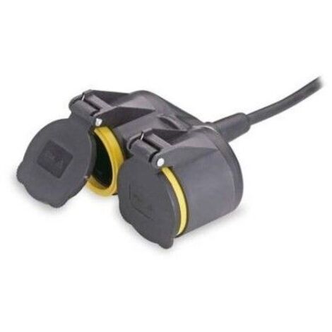 Doble enchufe con tapas para engarzar cable IP44 GSC 0503302
