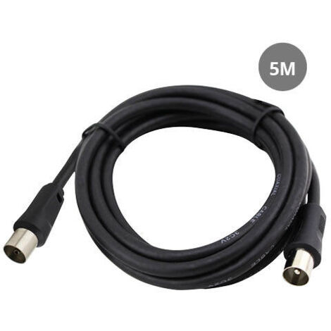 Prolongador coaxial TV 5 metros negro GSC 2600916