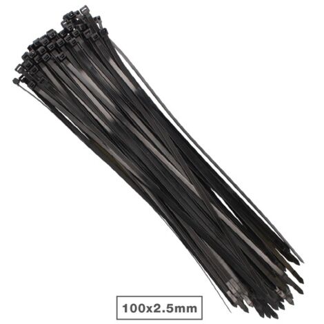 Pack 100 Unidades Bridas 100x2.5mm Negro GSC 000900092