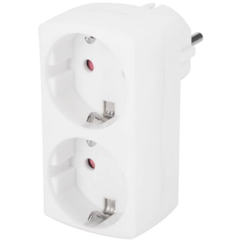 Adaptador doble salida schuko en linea GSC 000203365