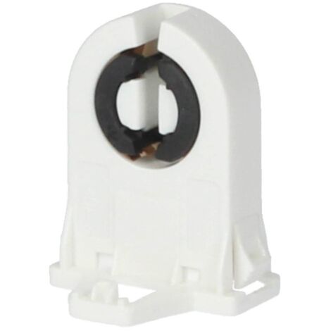 Portalámparas para fluorescente T8, Casquillo G13 Blanco
