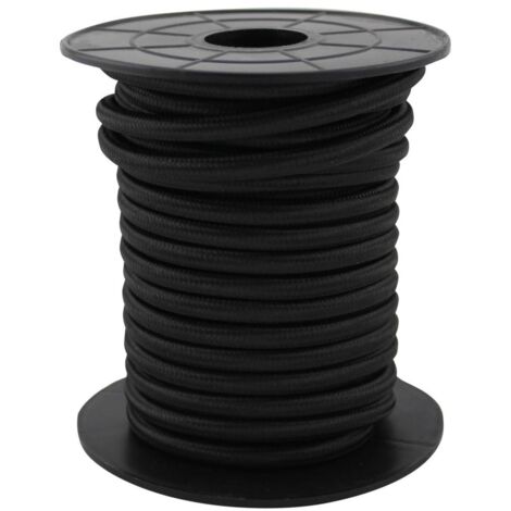 Cable eléctrico textil 10 metros 2x0.75mm Negro GSC 3902991