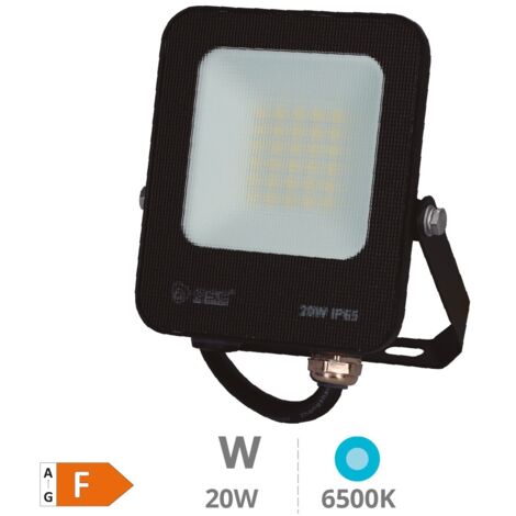 Proyector aluminio LED Santadi 20W 6500K IP65 Negro (1/5)