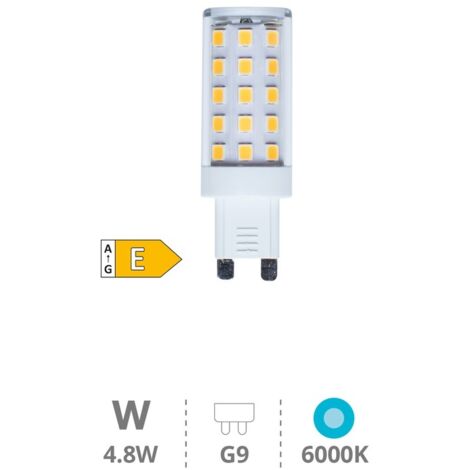 Bombilla LED G9 4.8W 6000K 530lm