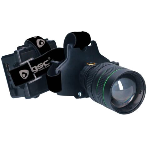 Linterna LED de cabeza con zoom recargable USB 60W + 1,2W (1/5)