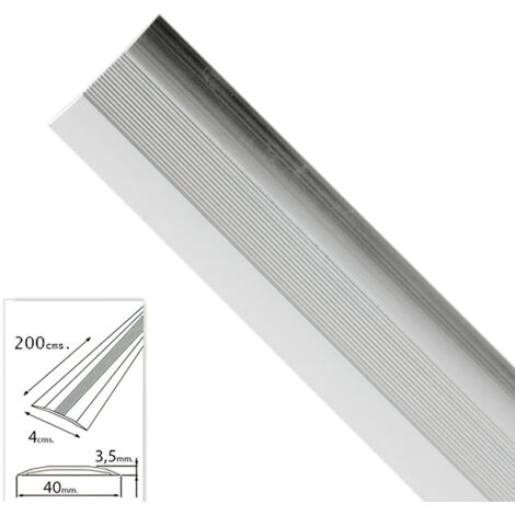 WOLFPACK LINEA PROFESIONAL tapajuntas adhesivo para moquetas metal plata 200,0 cm.
