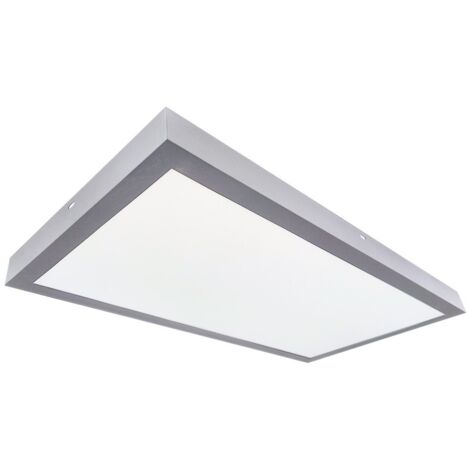 Panel LED de superficie "Kisongo" (24W 6000K 2600lm) IP20 600x300x38mm color níquel