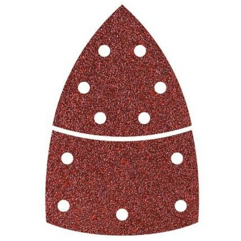 Pack 10 hojas abrasivas adhesivas, 2 piezas para madera/metal grano 60 95mm 1812000 wolfcraft