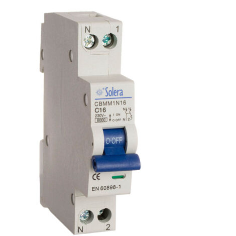 MAGNETOTERMICO SOLERA 1POLO+NEUTRO 16A (ESTRECHO) (RETRACTILADO) CBMM1N16 (1/2)
