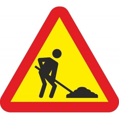 SEÑAL TRAFICO CHAPA 700 OBRA TRIANGULO ATENCION OBRAS