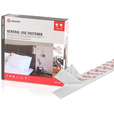 Cinta de Doble Cara Velcro Blanco 20 mm x 25 m (1/5)