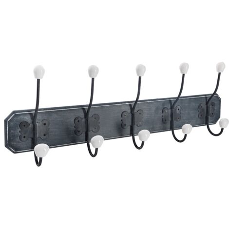 COLGADOR DE MADERA CON 5 PERCHAS 60x20cm
