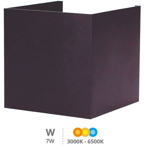 Aplique pared LED Pinda cuadrado 7W 3000/4000/6000K Gris antracita