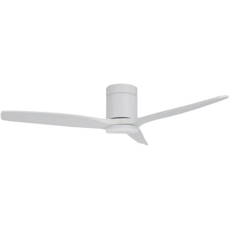 Ventilador techo Kasama con luz CCT regulable y mando Ø132 DC Blanco