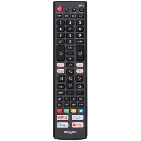 HOLMIOS Mando universal para LG Smart TV (2xLR03/AAA no incluidas) color negro