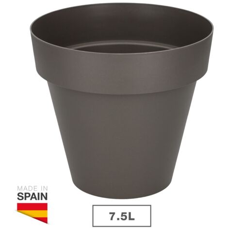 FPLUS plastiken maceta serie tes redonda 26 cm antracita 8626-ant (1/4)