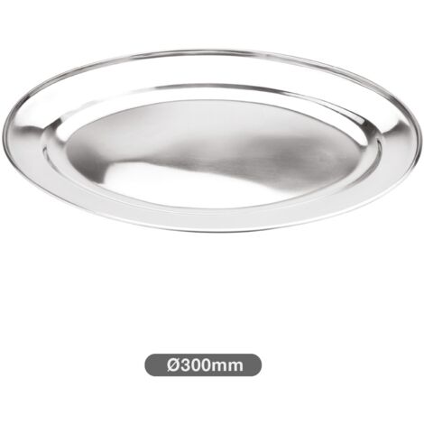 Bandeja para servir ovalada acero inox 35cm (1/4)