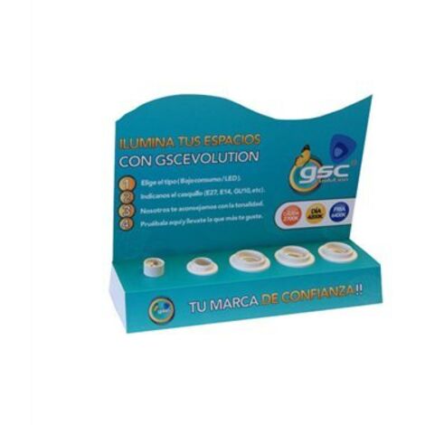 Expositor Lighter probador bombillas - 3xE27, 1xE14, 1xGU10 (1/2)