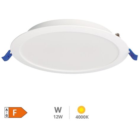 Downlight empotrable LED redondo Belur 12W 4000K Blanco