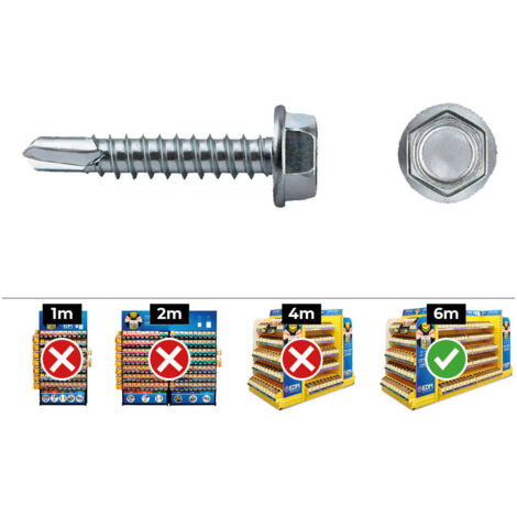 Caja 500 unid. punta broca hexagonal din/ref 7504k ø4,2x16mm zincado celo