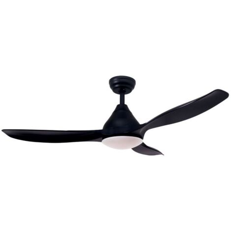 Ventilador techo Luma con luz CCT regulable y mando Ø117 3 aspas DC Negro (1/5)