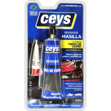 Masilla reparador fibra vidrio 75 ml + 6 ml blister (1/2)