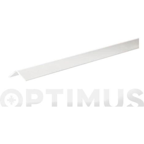 PERFIL ANGULO PVC SATINADO BLANCO 1 M 15 X 15 X 1 MM - 1547B/OP