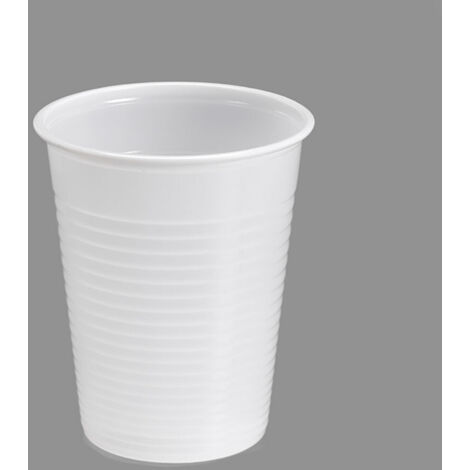 Bolsa con 25 vasos blancos biodegradables 200cc plastico