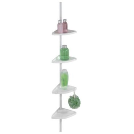Rinconera telescópica blanca, easy, 23,5 x 17,5 x 78- 265 cm