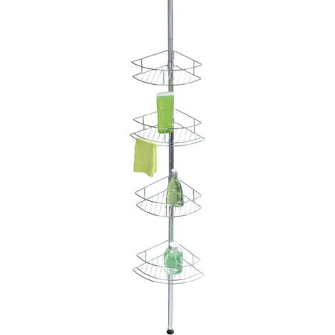 Rinconera telescópica de acero inoxidable, dolcedo, 31 x 23 x 65 - 275 cm