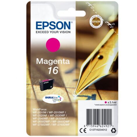 ÷ Tinta original epson t1623 magenta c13t16234022 3.1ml - con alarma (1/5)