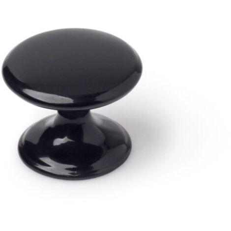 Pomo Mueble 33Mm Zamak Negro Rei