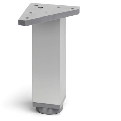 Pata cuadrada, modelo 404, de aluminio con acabado anodizado mate, 40 x 40 x 150 mm