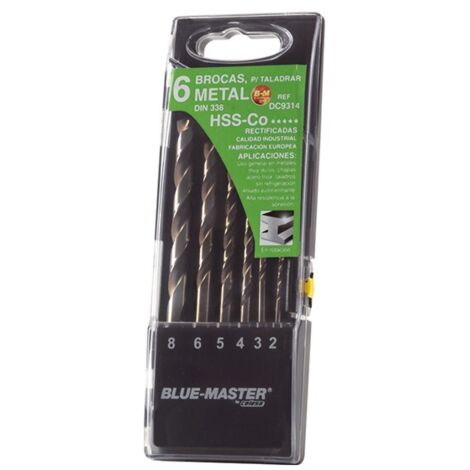 Brocas hss-co rectificadas ø2-8 mm, juego 6 piezas (1/2)