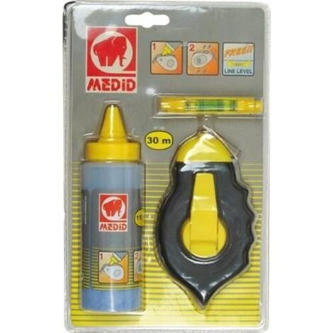 Plomada Albañil Trazadora 30Mt Colorante 115Gr Abs Medid (1/3)