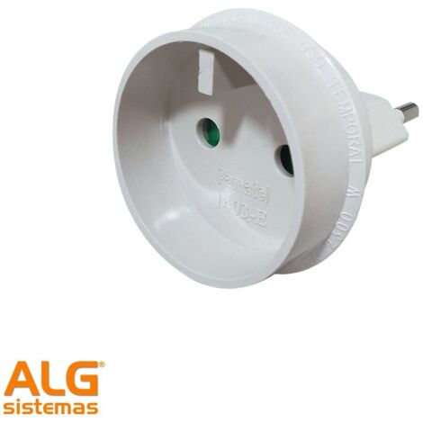 Adaptador de viaje europeo - universal, 10a 250 v, blanco